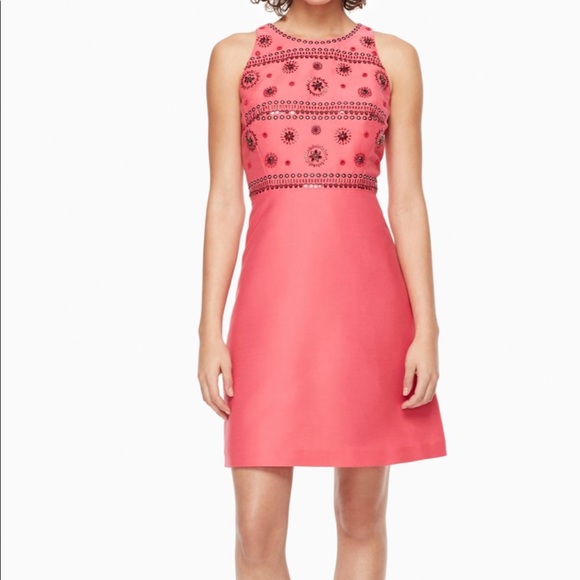 kate spade embellished a line dress Embellished Collar Ponte Dress